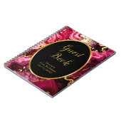 Carnet Red and Gold Marble Agate Birthday Guest Book (Côté gauche)