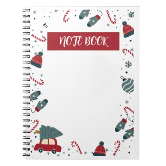 Carnet Red and Green Cute Illustrated Christmas