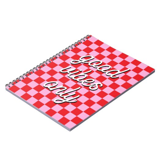 Carnet Red and Light Pink Checkered (Côté gauche)