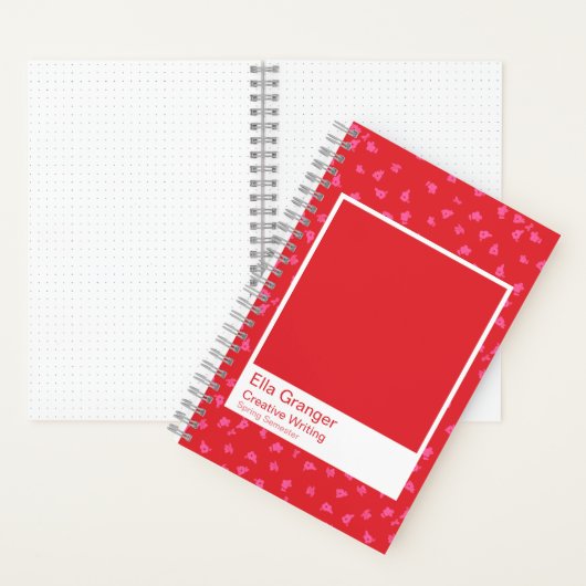 Carnet Red and Pink Floral Notebook (À l'intérieur)
