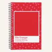 Carnet Red and Pink Floral Notebook (Recto)