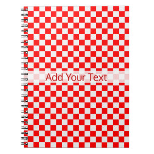 Carnet Red And White Classic Checkerboard by STaylor