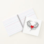 Carnet Red Angel Coeur avec ailes (Intérieur)