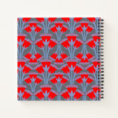 Carnet Red Bellflower Name Personalized Cute Notebook (Dos)