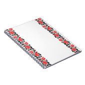 Carnet Red & Black Rose cross-stitch Russian Pattern (Côté Droit)