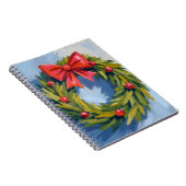 Carnet Red Bow Christmas Wreath | Watercolor (Côté Droit)