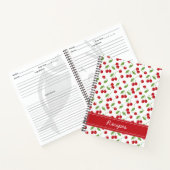 Carnet Red Cherries Coquette Retro Recette (Intérieur)