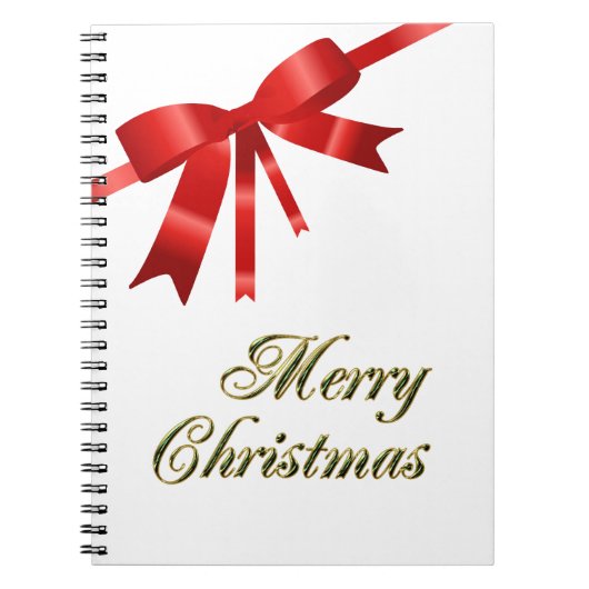 Carnet Red Christmas Bow (Devant)
