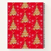 Carnet Red Christmas Tree Cookie Baking Crew Snowflakes (Dos)
