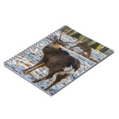 Carnet Red Deer en neige (Côté gauche)