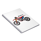 Carnet Red dirt bike motorcycle (Côté Droit)