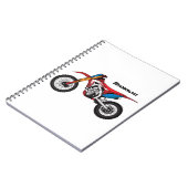 Carnet Red dirt bike motorcycle (Côté gauche)