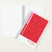 Carnet Red Ditsy Floral Vertical Palette Notebook (À l'intérieur)