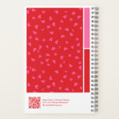 Carnet Red Ditsy Floral Vertical Palette Notebook (Verso)