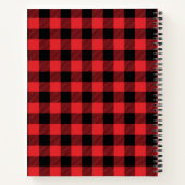 Carnet Red Flannel Buffalo Check Motif | Ajouter Votre No (Dos)