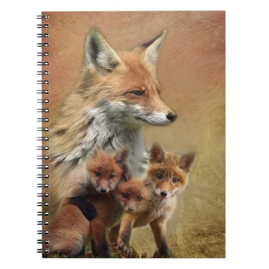 Carnet Red Fox Momma et Cubs (Devant)
