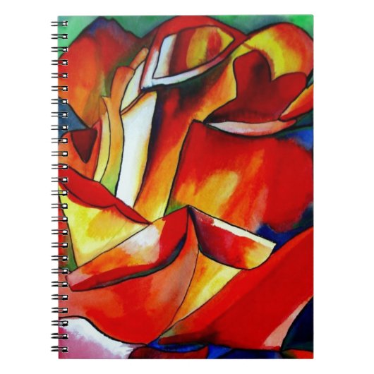 Carnet Red France Libre rose aquarelle art (Devant)
