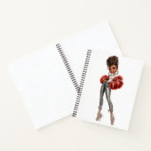 Carnet  Red Fur Glam Girl Spiral Notebook (Intérieur)