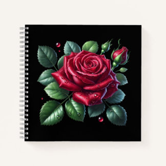 Carnet Red Gothic Rose