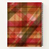 Carnet Red Green Abstrait Plaid Rustic Photo Noël (Dos)