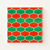 Carnet Red Green Christmas Ogee Motif croquis Notes (Dos)