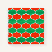 Carnet Red Green Christmas Ogee Motif croquis Notes (Devant)