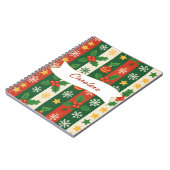 Carnet Red Green Stripes Pine et Berry Holiday (Côté gauche)