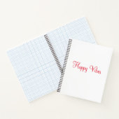 Carnet Red happy vibes vacances simple minimum calligraph (Intérieur)