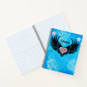 Carnet Red heart angel black wings (Intérieur)