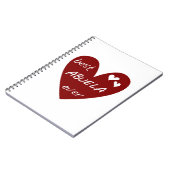 Carnet Red Heart Best Abuela Ever Dons (Côté gauche)