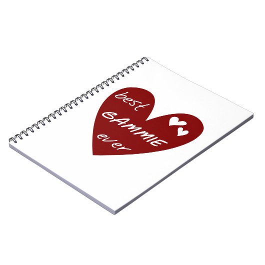 Carnet Red Heart Best Gammie Ever Cadeaux (Côté gauche)