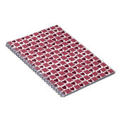 Carnet Red Heart Checkerboard Pattern (Côté Droit)