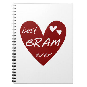 Carnet Red Heart Meilleur Cadeaux Gram Ever