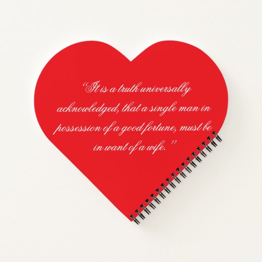 Carnet Red Heart Pride and Prejudice (Dos)