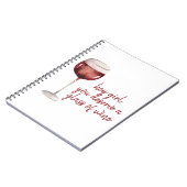 Carnet Red Hey Girl Vous Méritez Un Verre De Vin Citation (Côté gauche)