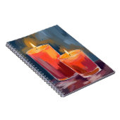Carnet Red Holiday Candles Watercolor Holiday (Côté Droit)
