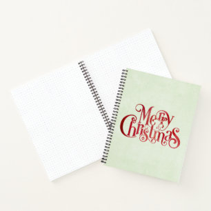 Carnet Red Joyeux Noël Typographie Festive Police