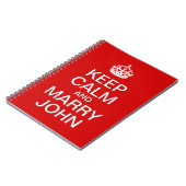 Carnet Red Keep Calm et Épousez le Marié (Côté gauche)