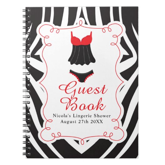 Carnet Red Lingerie Party  (Devant)