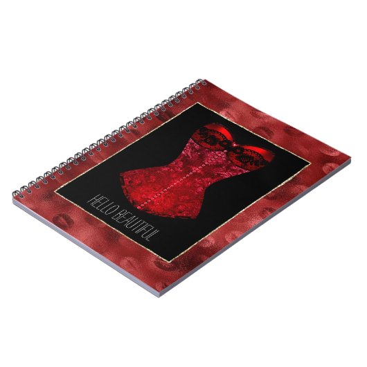 Carnet Red Lips Corset (Côté gauche)