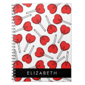 Carnet Red Lollipops, Heart Lollipops, Lolly, Your Name (Devant)