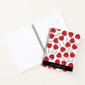 Carnet Red Lollipops, Heart Lollipops, Lolly, Your Name (Intérieur)