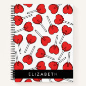 Carnet Red Lollipops, Heart Lollipops, Lolly, Your Name (Devant)