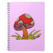 Carnet Red Mushroom with purple background (Devant)