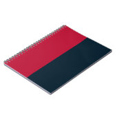 Carnet Red & Navy PERSONNALISÉ (Côté gauche)