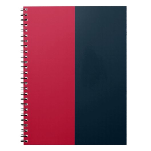 Carnet Red & Navy PERSONNALISÉ (Devant)