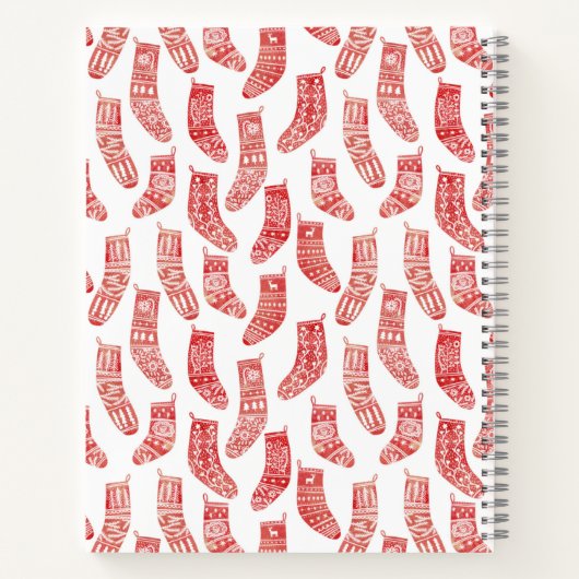 Carnet Red Nordic Bas Custom Christmas Recette (Dos)