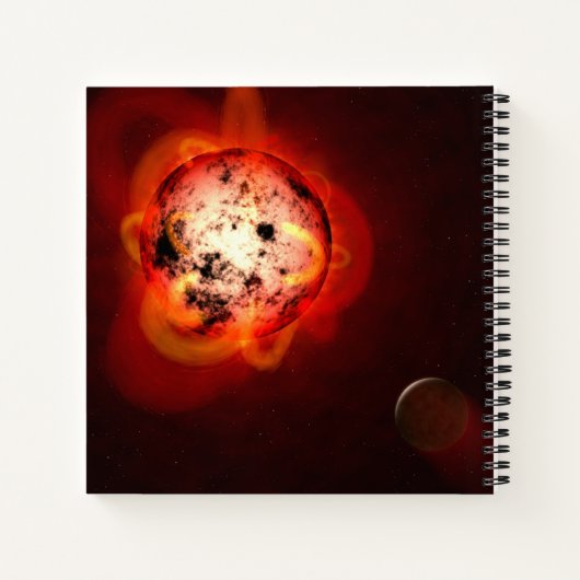 Carnet Red Nwarf Star Orbité Par Une Hypothétique Exoplan (Dos)