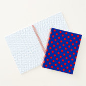 Carnet Red On Blue Polka Dots Pattern Design  (Intérieur)