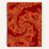 Carnet Red Orange Swirl (Devant)